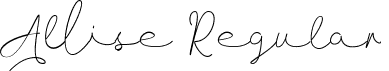 Allise Regular font - Allise.ttf