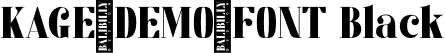 KAGE_DEMO_FONT Black font - KAGE_DEMO_FONT-Black.otf