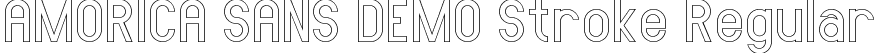 AMORICA SANS DEMO Stroke Regular font - AMORICASANSDEMOStroke.ttf