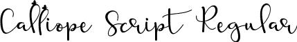 Calliope Script Regular font - Calliope Script.otf