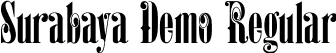 Surabaya Demo Regular font - Surabaya_Demo.otf