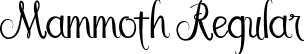 Mammoth Regular font - Mammoth-Regular.ttf