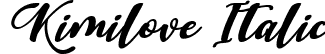 Kimilove Italic font - Kimilove Script Italic TTF.ttf