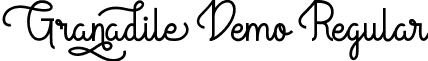 Granadile Demo Regular font - GranadileDemoRegular.ttf