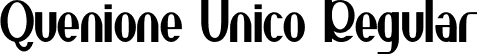 Quenione Unico Regular font - QuenioneUnico.otf