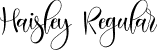 Haisley Regular font - Haisley.ttf