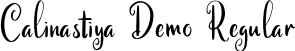 Calinastiya Demo Regular font - Calinastiya demo.ttf