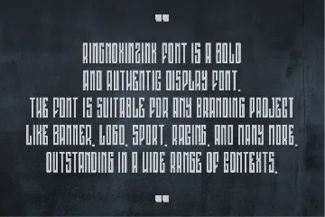 Ringnoxinzink font