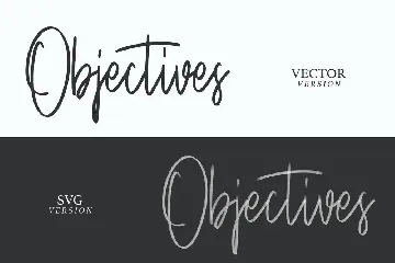 Objectives SVG Brush Font