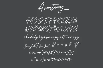 Armstrong Signature Font