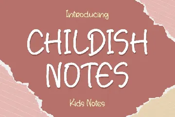 Childish Notes Kids Notes Font