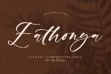 Eathonya Natural Handwritten Font