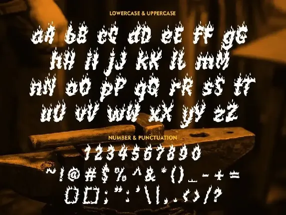 Burning Hammer font