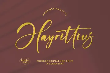 Hayrittius Signature Font