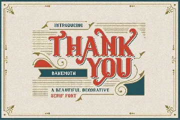 Bahemoth - Vintage Decorative Serif Font