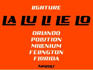 AIRBOLT font