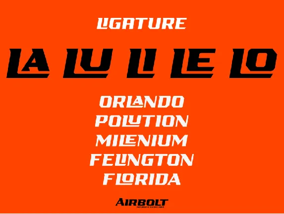 AIRBOLT font