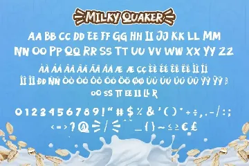 Milky Quaker - Playful Display font