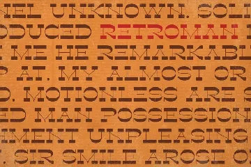 Retroman - Vintage Slab font