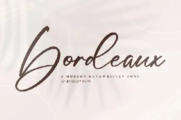 Bordeaux Modern Handwritten Font