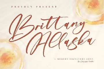 Brittany Allaska Modern Signature Font