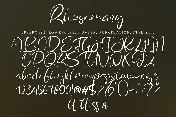 Rhosemary font