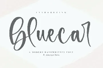 Bluecar Modern Handwritten Font