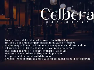 Celbera Coelogyne - Serif Font