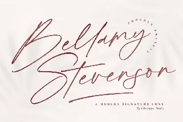 Bellamy Stevenson Modern Signature Font