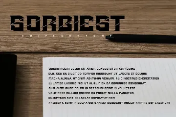 Sorbiest - Knife Cut Font