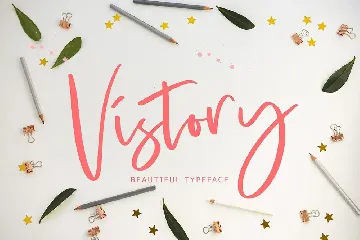 Vistory Modern Script Font