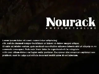 Nourack Bold Font