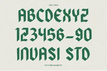 Overgreed - Rounded Blackletter font