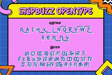 StepBuzz - A Playful Font