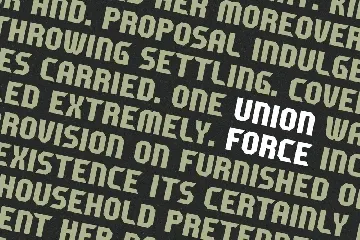 Union Force - Stencil Display font