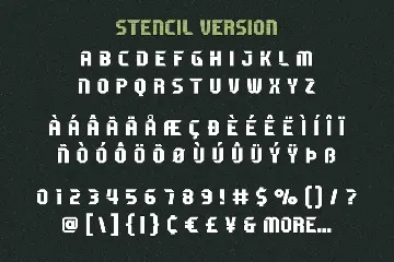 Union Force - Stencil Display font