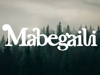 Mabegaili modern serif font