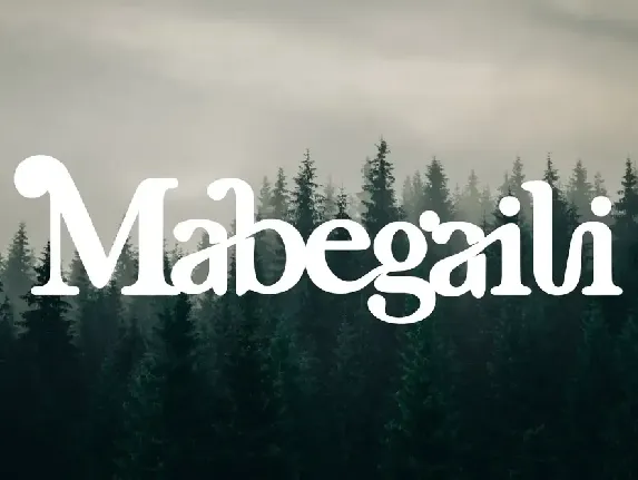 Mabegaili modern serif font