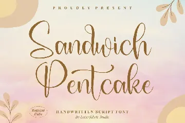 Sandwich Pentcake Handwritten Script Font