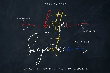 Gravity - Modern Signature Font