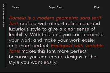 Romela font