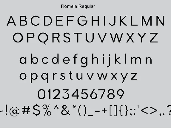 Romela font