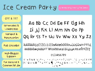 Ice Cream Party Monoline Handwritten Font