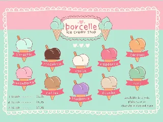 Ice Cream Party Monoline Handwritten Font