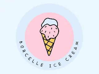 Ice Cream Party Monoline Handwritten Font