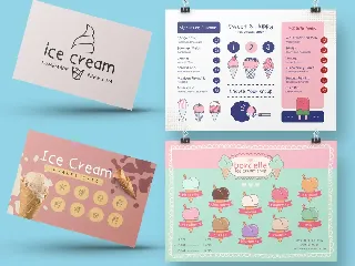 Ice Cream Party Monoline Handwritten Font