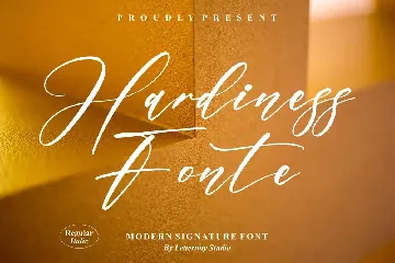 Hardiness Fonte Modern Signature Font