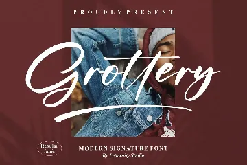 Grottery Modern Signature Font