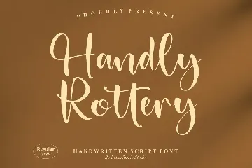 Handly Rottery Handwritten Script Font