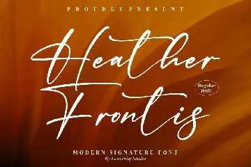 Heather Frontis Modern Signature Font